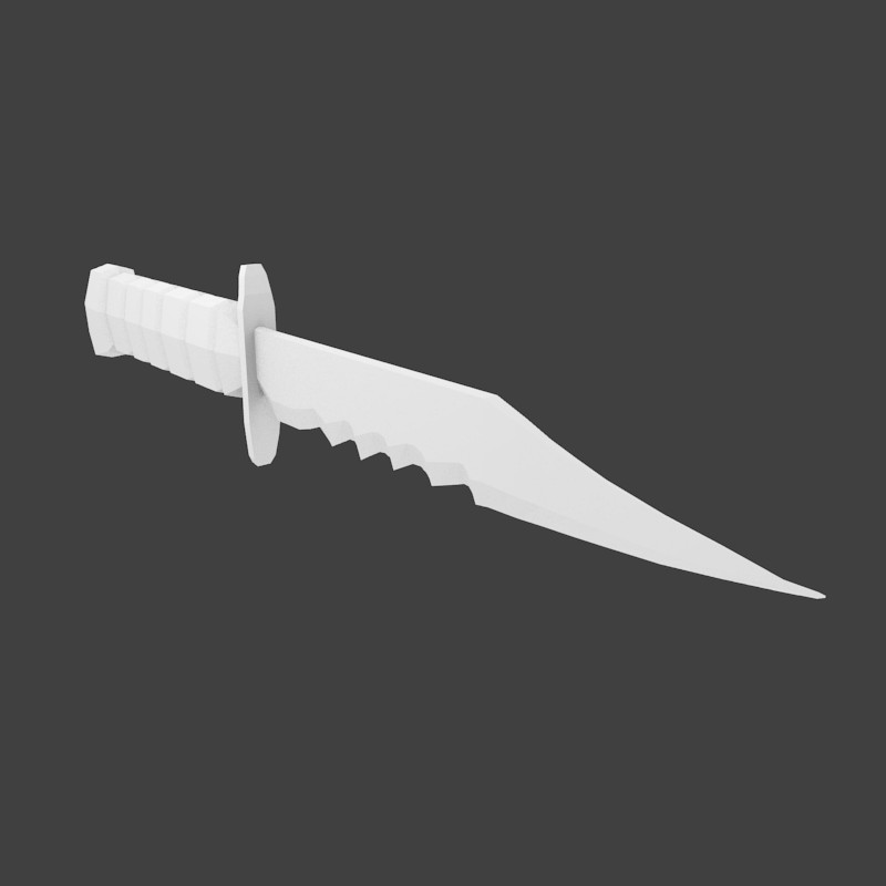 UC-12 Combat knife  Untextured.  preview image 1